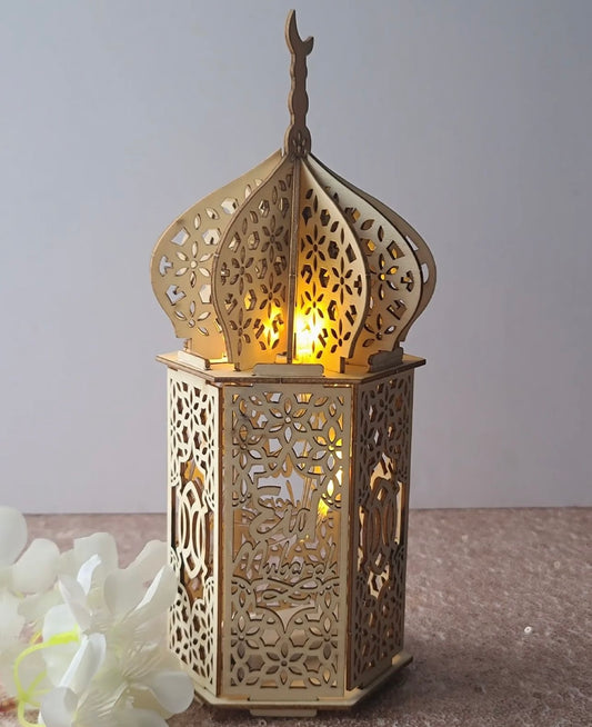Wooden Eid Mubarak Lantern Eid city Canada 