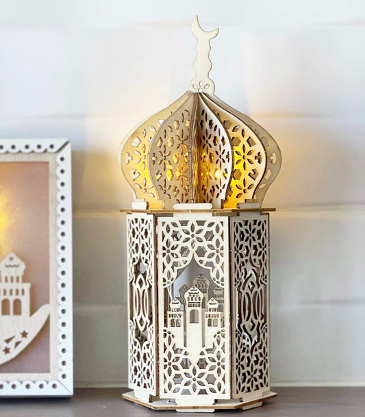 Wooden Masjid Lantern Eid City Canada