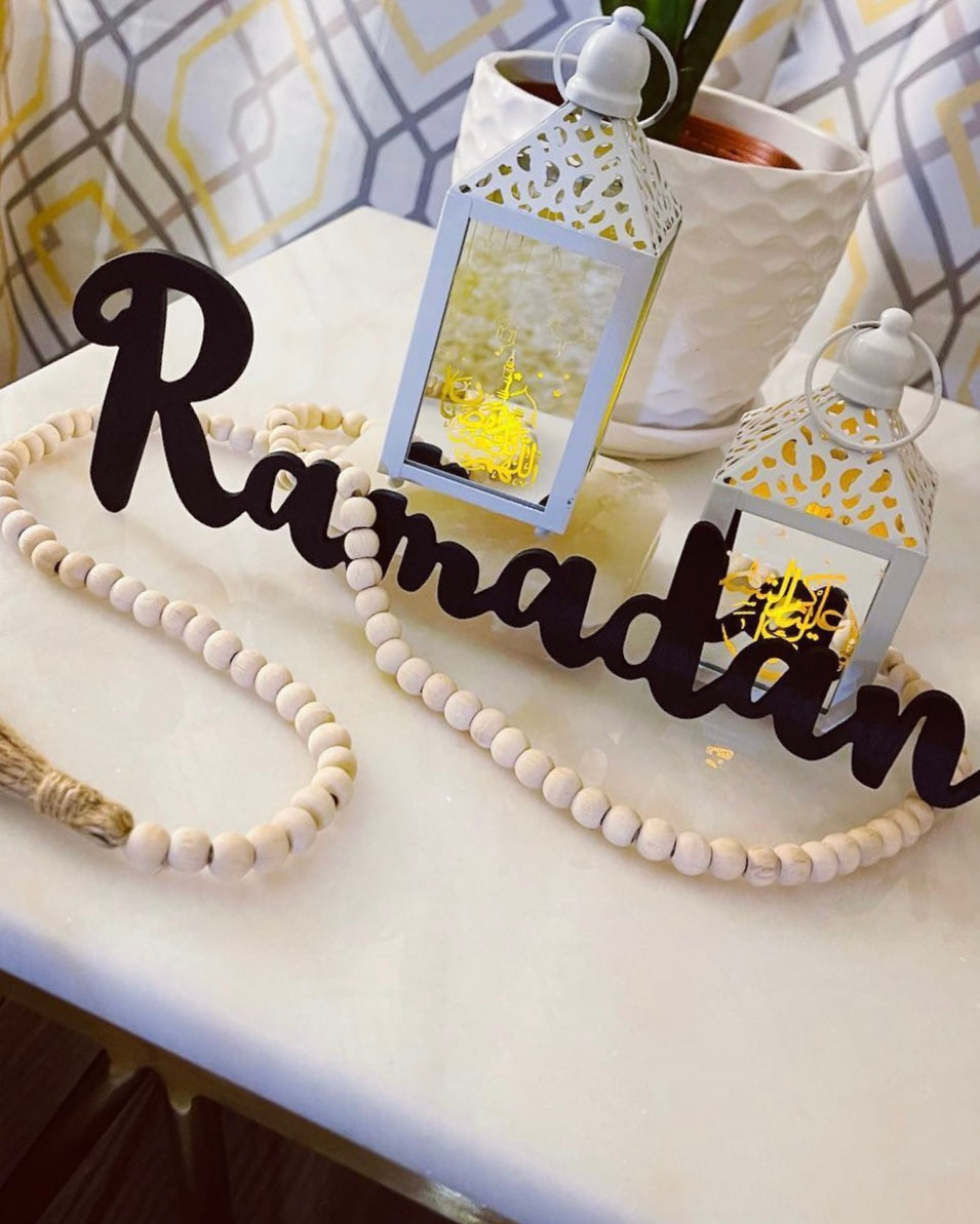 Black Ramadan Wooden Pendants Eid City Canada