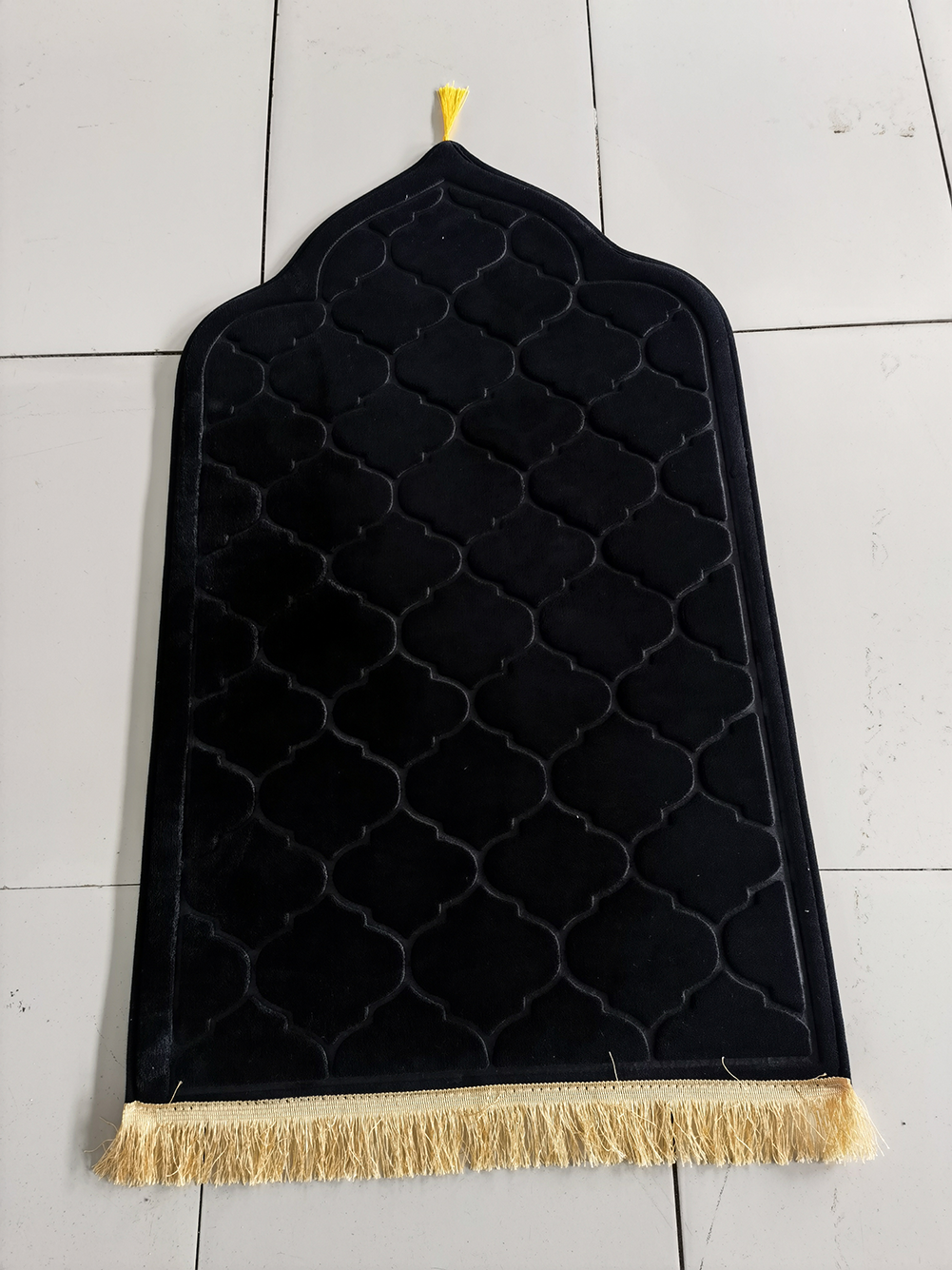 black thin gold flannel prayer mat Eid City Canada