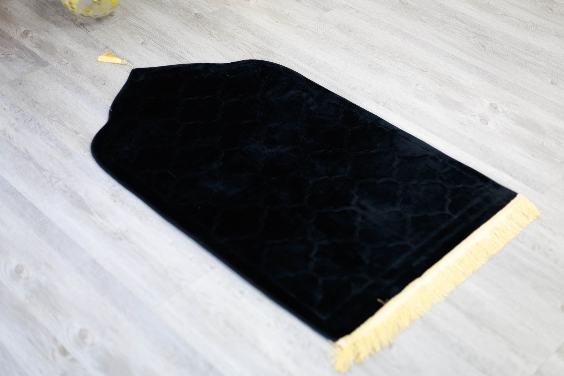 black thin gold flannel prayer mat Eid City Canada