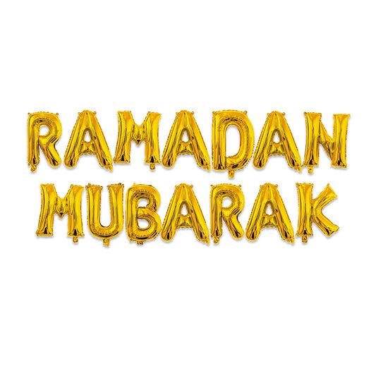 gold ramadan mubarak foil letter balloons eid city canada