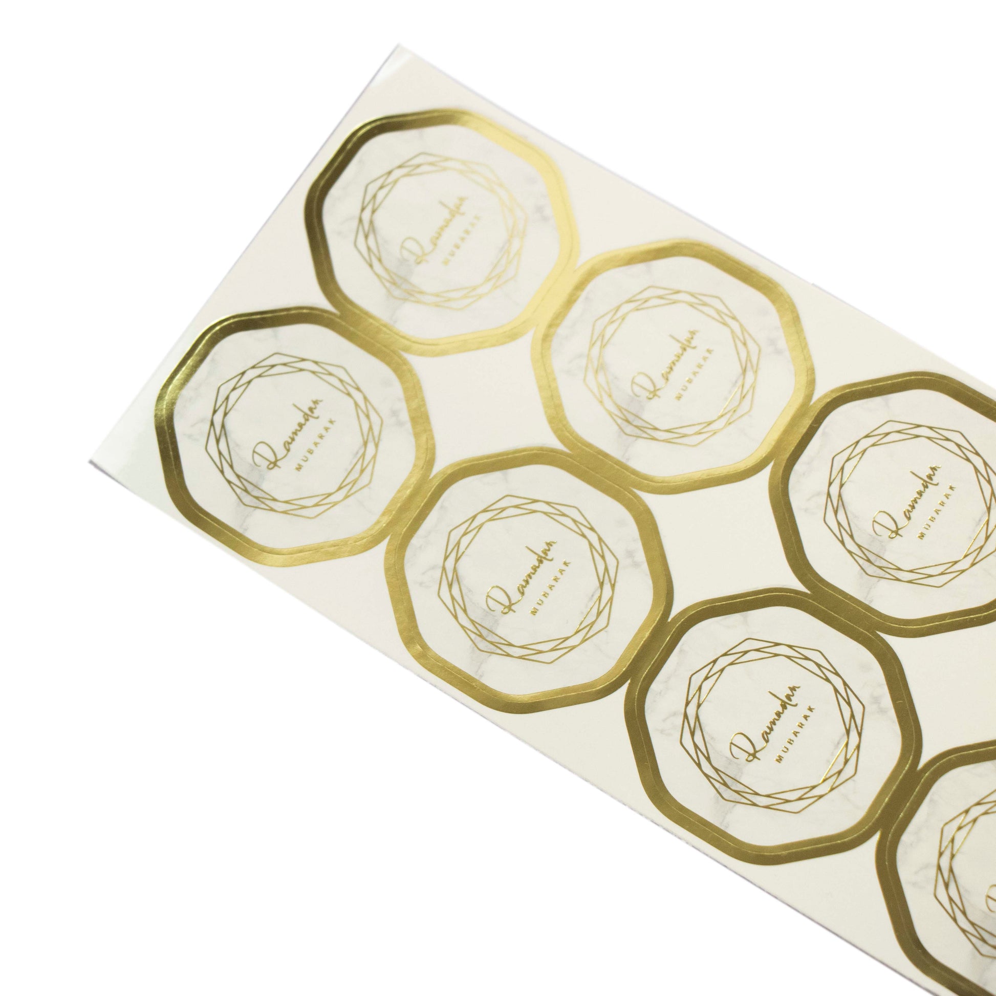 Gold white foil ramadan mubarak stickers Eid City Canada