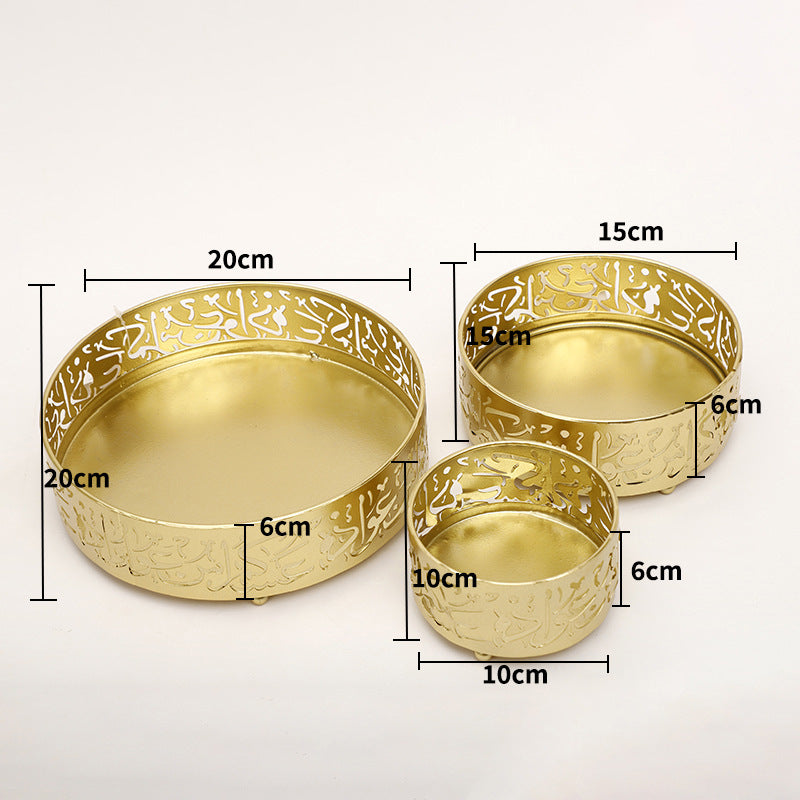 Golden Arabic Print Treat Trays eid city canada
