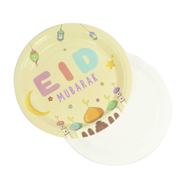 Kid Theme Eid mubarak plate Eid City Canada