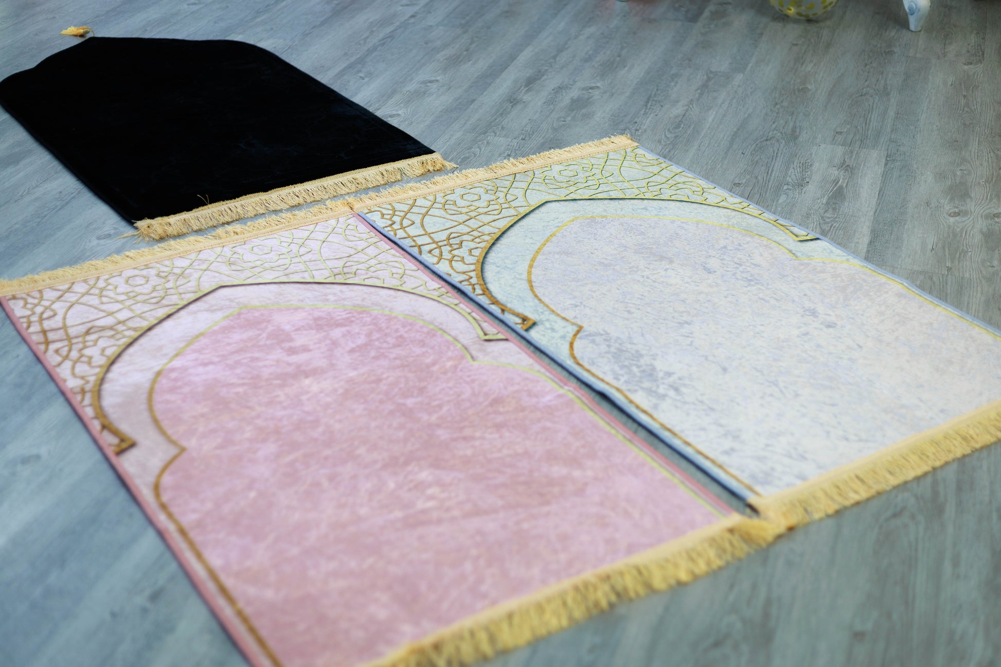 beige cashmere prayer mat Eid City Canada