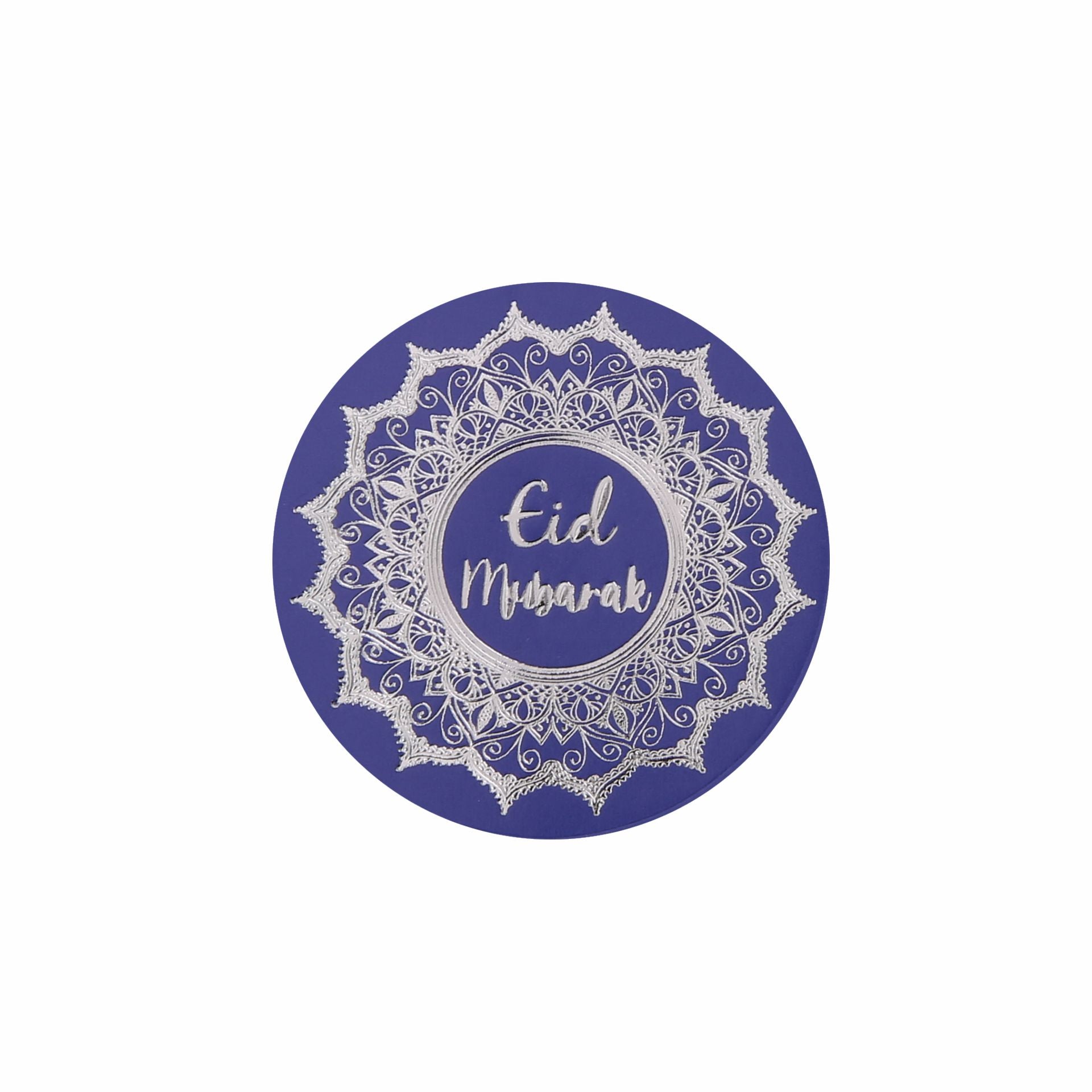 Blue silver marble Eid mubarak stickers Eid City Canada