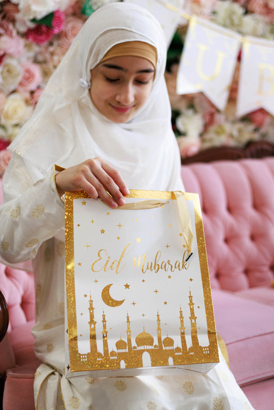 White gold white star Eid Mubarak Eid City Canada