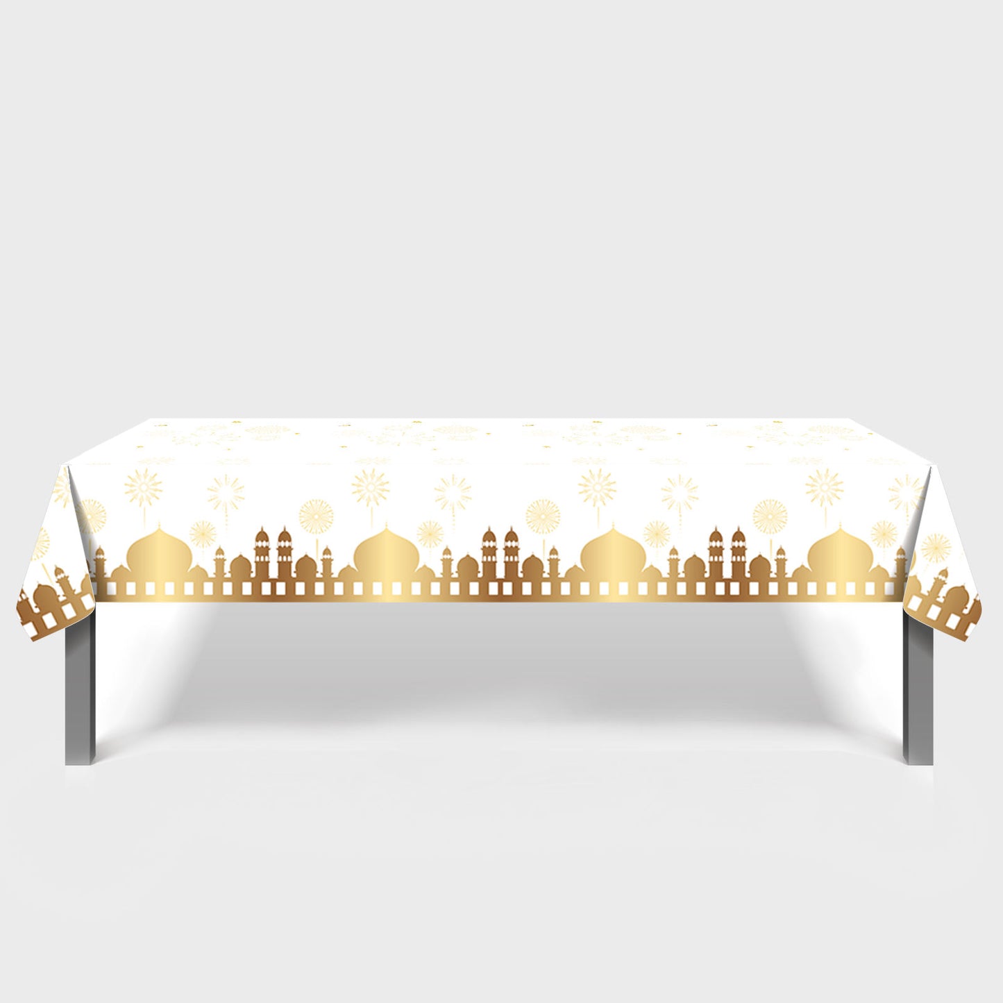 white gold mosque table cloth Eid City Canada