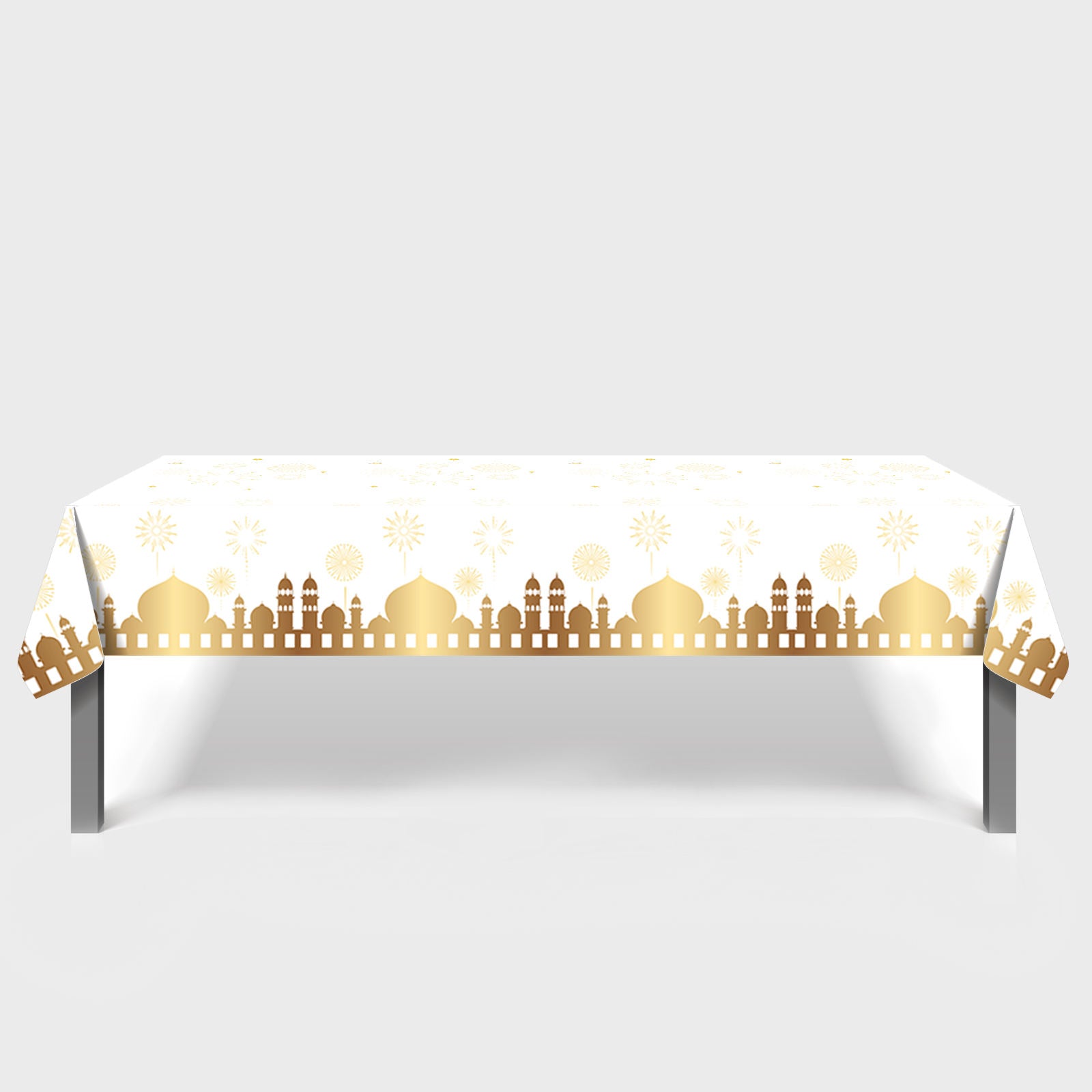 white gold mosque table cloth Eid City Canada