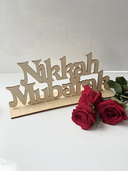 wooden nikkah mubarak ornament Eid city canada