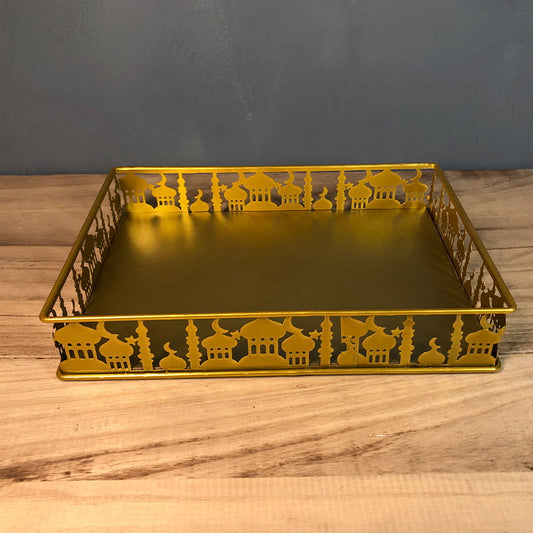 golden rectangular eid city canada trays 