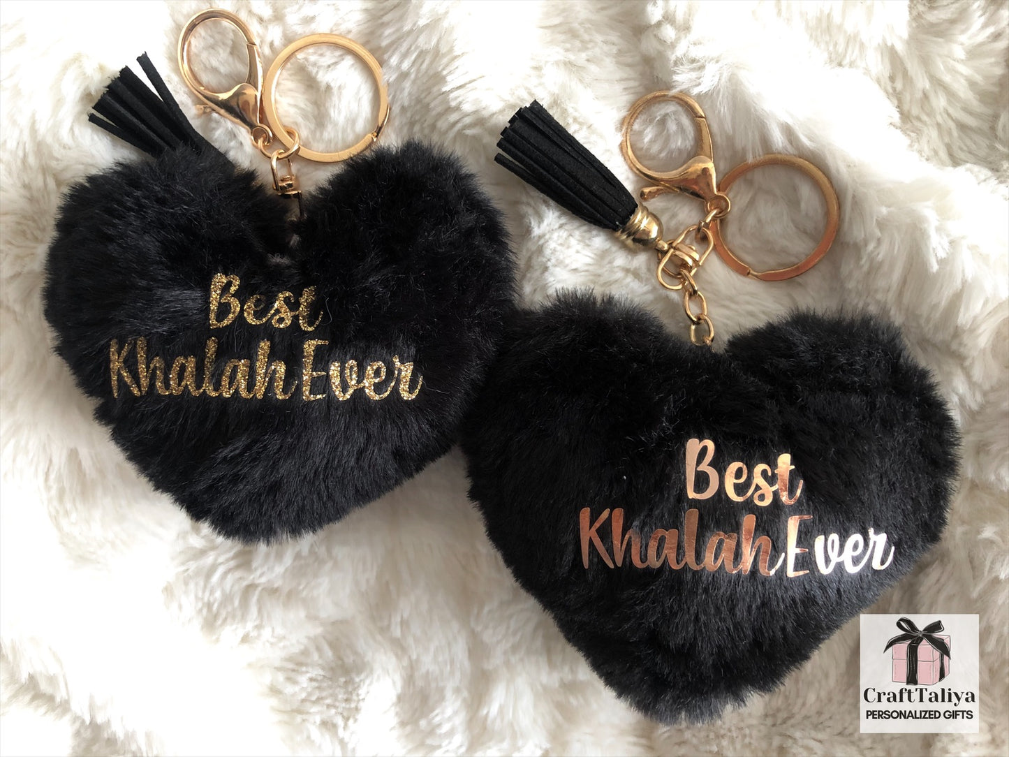 personalized black fur keychain eid city canada 