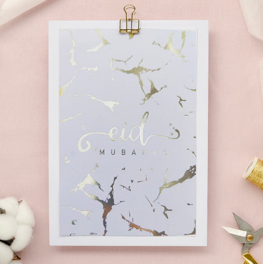 white  gold greeting card Eid City Canada