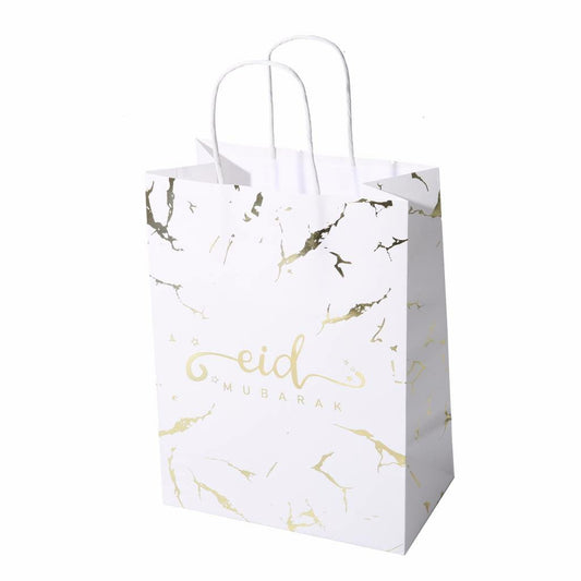 White gold marble gift bag Eid City Canada